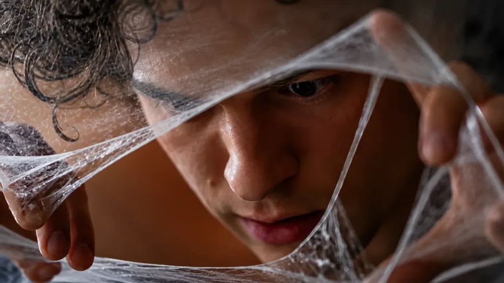 Tom Holland sebagai Peter Parker dalam film Spider-Man: Brand New Day.
