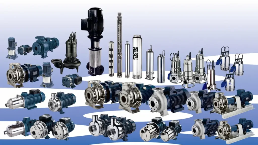 Jenis pompa EBARA End Suction, Vertical Multistage, Submersible Wastewater dan Deep Well Pump untuk berbagai aplikasi.
