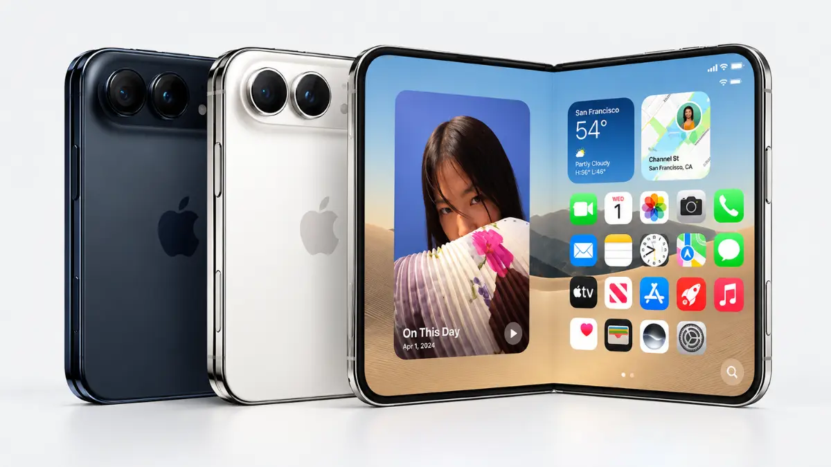 iPhone Duo merupakan HP lipat pertama Apple dengan layar dalam 7,6 inci dan chip A20 Pro.
