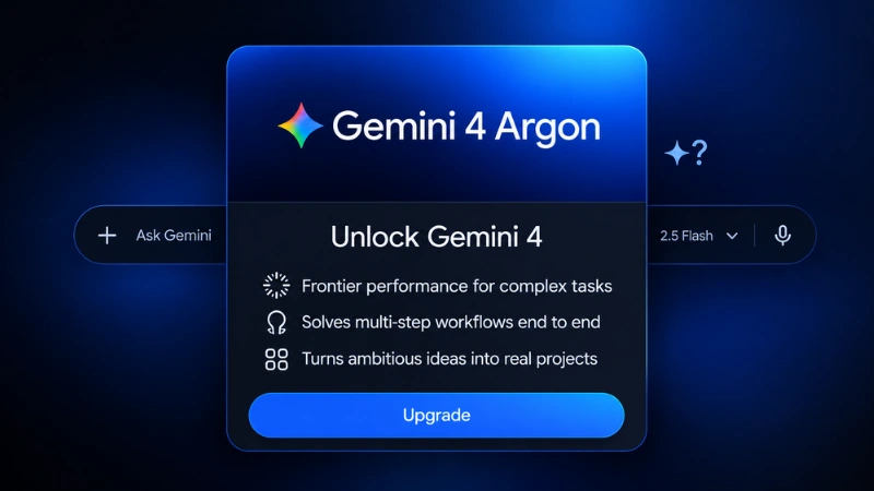 Tampilan Gemini 4 Argon yang dilaporkan sudah dapat diakses pengguna Indonesia melalui Google AI Pro dan Google AI Ultra
